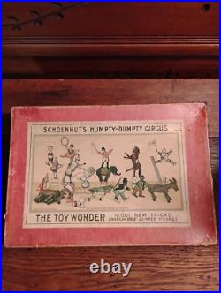 Vintage Antique Schoenhut's Humpty Dumpty Circus The Toy Wonder Box