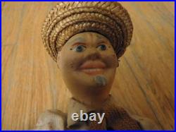 Vintage Antique Wooden Schoenhut Circus Painted Eye Farmer Man Toy NICE