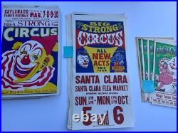 Vintage Circus Poster Collection Regionalism California Antique Lot Big Strong