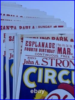 Vintage Circus Poster Collection Regionalism California Antique Lot Big Strong