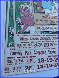 Vintage Circus Poster Collection Regionalism California Antique Lot Big Strong