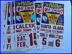 Vintage Circus Poster Collection Regionalism California Antique Lot Big Strong