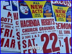 Vintage Circus Poster Collection Regionalism California Antique Lot Big Strong Vintage Circus Poster Collection Regionalism California Antique Lot Big Strong