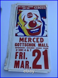 Vintage Circus Poster Collection Regionalism California Antique Lot Big Strong
