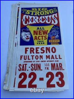 Vintage Circus Poster Collection Regionalism California Antique Lot Big Strong