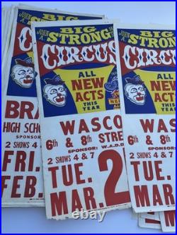 Vintage Circus Poster Collection Regionalism California Antique Lot Big Strong Vintage Circus Poster Collection Regionalism California Antique Lot Big Strong