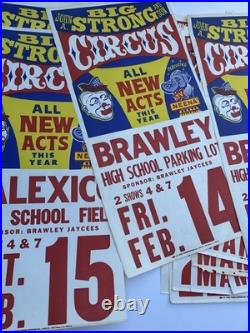 Vintage Circus Poster Collection Regionalism California Antique Lot Big Strong
