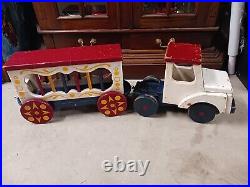 Vintage Circus Toy Truck Old Antique Large Carnival 36 Toy Truck Lot