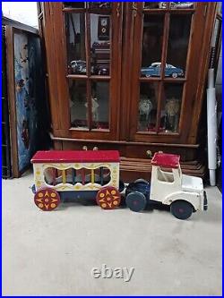 Vintage Circus Toy Truck Old Antique Large Carnival 36 Toy Truck Lot