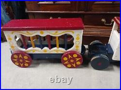 Vintage Circus Toy Truck Old Antique Large Carnival 36 Toy Truck Lot