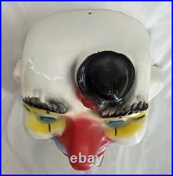 Vintage Clown Face 19x16 old plastic Carnival Circus Amusement Park Germany