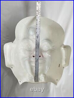 Vintage Clown Face 19x16 old plastic Carnival Circus Amusement Park Germany