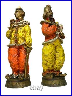 Vintage Clown Statue Universal Statuary Co. 1966 Pair