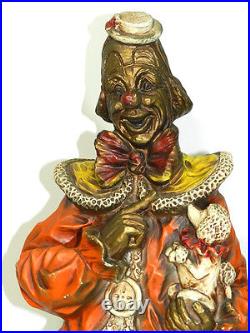 Vintage Clown Statue Universal Statuary Co. 1966 Pair