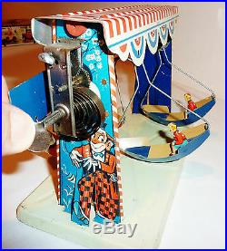 Vintage D. R. P. O Germany Tin Litho SWING BOAT CARNIVAL RIDE / CIRCUS 9-In Long