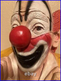Vintage ESCO 1990 LOU JACOBS PLASTER BUST Ringling Bros CLOWN Circus Memorabilia