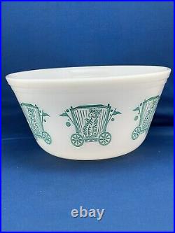Vintage Federal Glass Circus Mixing Bowl Set Of 4 Heat Proof USA
