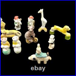 Vintage Japan 20 Piece Bisque Porcelain Birthday Cake Topper Decor Circus Theme