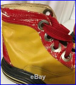 Vintage Leather Professional Clown Shoes Circus Carnival Mens Size 11 And Less