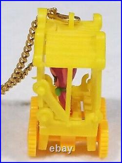 Vintage Mattel Little Kiddles Zoolery Circus Wagon Playful Panther Necklace 1968