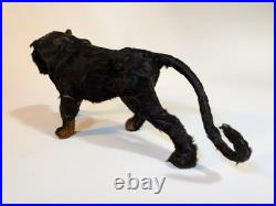 Vintage Mini Taxidermy Panther Figurine Circus Collectible Victorian Toy Antique
