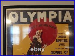 Vintage Olympia Circus Poster Print Bertram W Mills Christmas Clown Poster