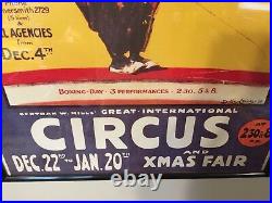 Vintage Olympia Circus Poster Print Bertram W Mills Christmas Clown Poster