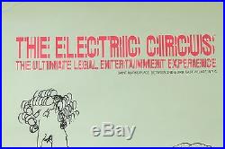 Vintage Original Electric Circus NYC Night Club Tomi Ungerer 1969 Art Poster