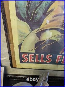 Vintage Poster Buffalo Bill's Wild West Sells Floto Circus Erie lithographreal