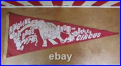Vintage Ringling Bros Barnum Bailey Circus Souvenir Pennants Group of 6 Antique