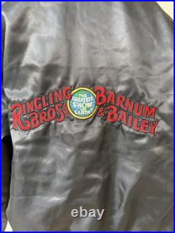 Vintage Ringling Brothers Barnum & Bailey Circus Satin Size Large Bomber Jacket
