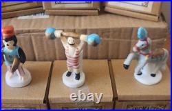 Vintage Ringmaster candle holder collection / Ceramic / 12 piece circus set