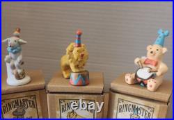 Vintage Ringmaster candle holder collection / Ceramic / 12 piece circus set