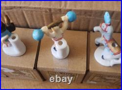Vintage Ringmaster candle holder collection / Ceramic / 12 piece circus set