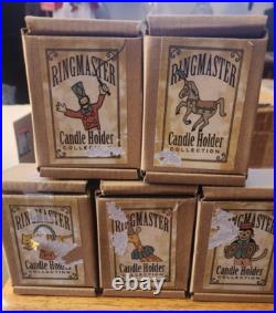Vintage Ringmaster candle holder collection / Ceramic / 12 piece circus set