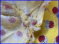 Vintage Very HTF Full Size Sewn Yellow Red Small Scale Circus Elephant Feed Sack