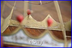 Vintage antique toy circus Ferris Wheel with metal seats for Parts Repair