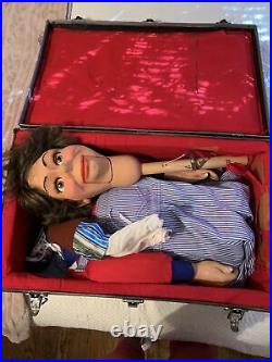 Vintage ventriloquist dummy doll puppet figure talking mannequin Withcase Circus