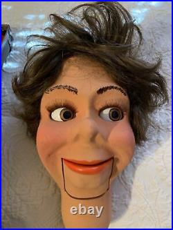 Vintage ventriloquist dummy doll puppet figure talking mannequin Withcase Circus