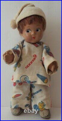 Vogue Toddles Wee Willie Winkie 8 Composition Doll All Original Circus Vintage