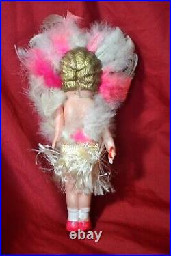 Vtg 1950s Celluloid Carnival Kewpie, Souvenir Circus Hoochie Coochie Doll 7