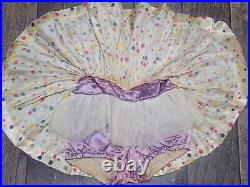 Vtg 40s Burlesque Dress Costume Circus Ballet Dance Polkadot Showgirl FLAWS Sati