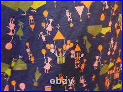 Vtg 50s Cotton Carnaval Circus Novelty Print Halter Dress 30w