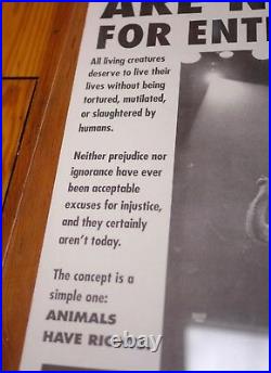 Vtg Animal Rights Activist PETA Not Entertainment Circus Elephants Vegan POSTER