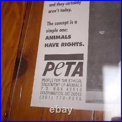 Vtg Animal Rights Activist PETA Not Entertainment Circus Elephants Vegan POSTER