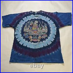 Vtg Grateful Dead Circus T Shirt XL Tie Dye Garcia Pinkerton Liquid Blue 90s