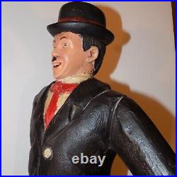 Vtg RARE CHARLIE CHAPLIN Entertainer HOBO CLOWN Hollywood Figure Statue 22