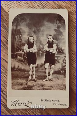 Waino & Plutano Wild Men of Borneo Barnum Circus Sideshow Cabinet Photo Antique