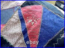 Wild American Flag Circus Crazy Quilt Barnum & Bailey Pennant Dated 1909