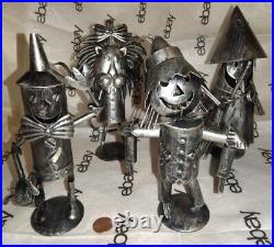 Wizard of Oz METAL SCULPTURE Figures WITCH LION TINMAN SCARECROW Hong Kong RARE